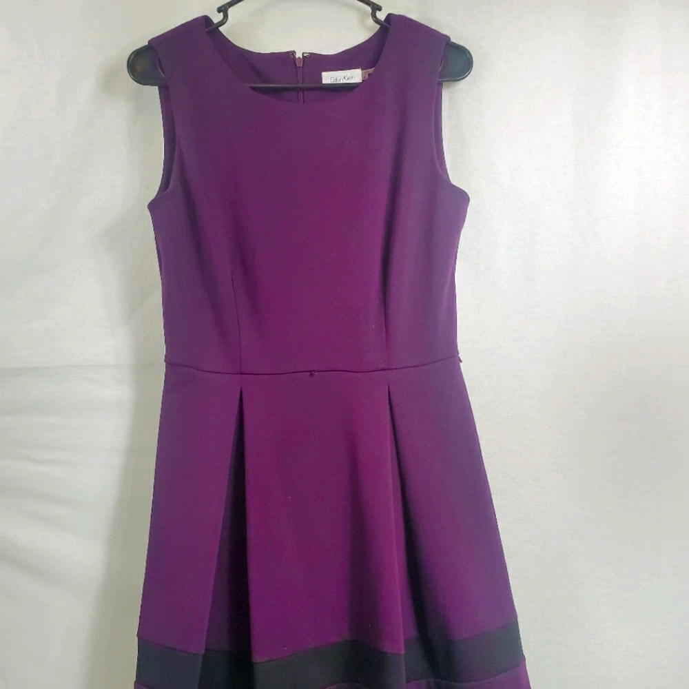 Calvin Klein purple/black cocktail dress